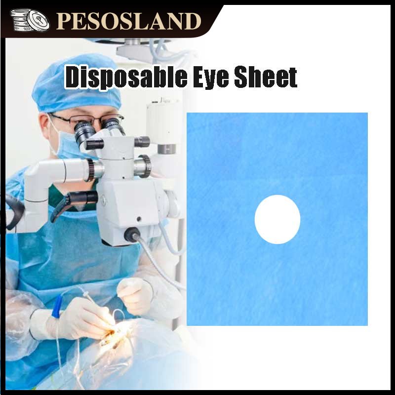 50Pcs Surgical Drape Sterile 40*50w/ 10cm Hole Disposable Eye Sheet