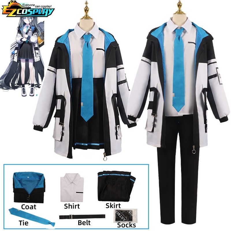 Anime Game Blue Archive Tenndou Arisu Cosplay Costume Work Clothes Hooded  Coat JK Uniform Man Woman Halloween Carnival Suit