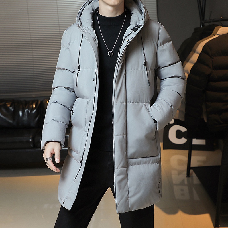 Plus Size Keep Warm Men's Thick Mid-length Cotton-padded Jacket