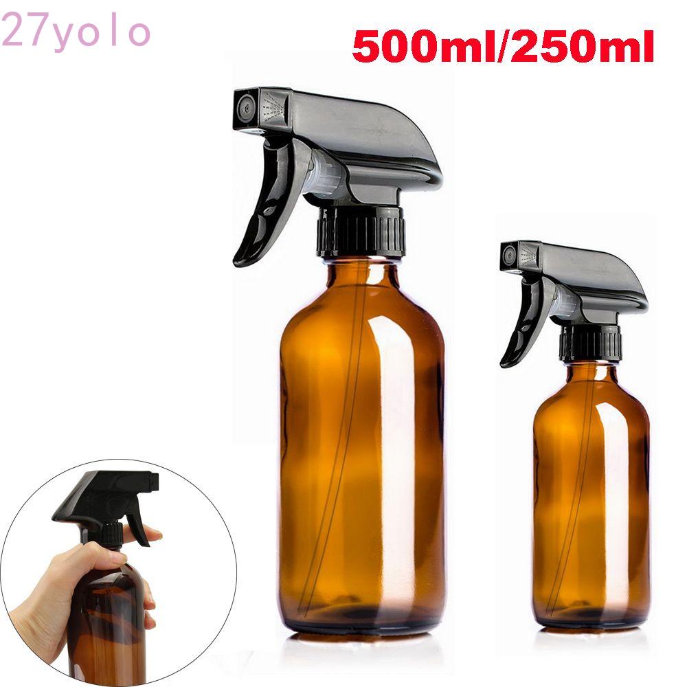 YOLO Large Glass Bottle Amber Spray Bottle Refillable Bottles Cosmetic