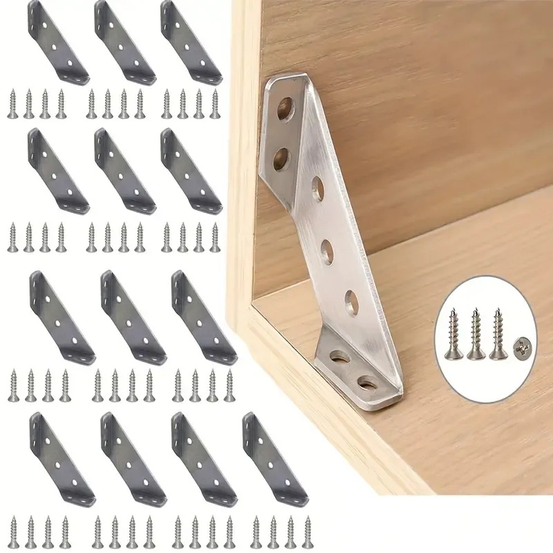 2/4/6PCS Furniture Corner Connector/Angle Fasten Connector/Stainless ...