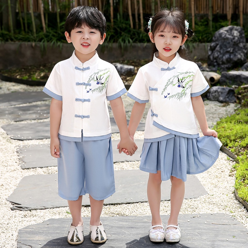 Hanfu for Boys Girls Ao Dai Cheongsam Summer Chinese Tang Dress ...