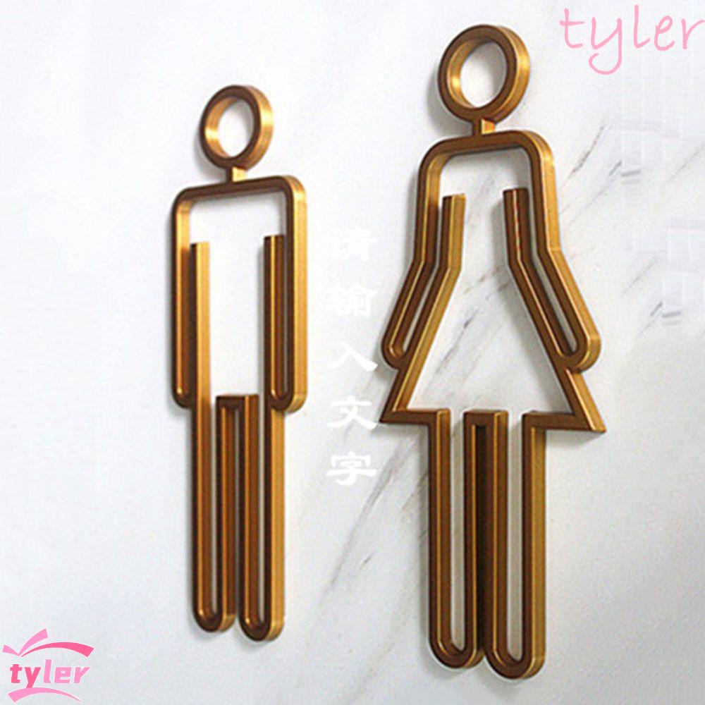 TYLER1 1 Pcs Toilet Symbol Creative Bathroom Signage Restroom Sign 3D ...