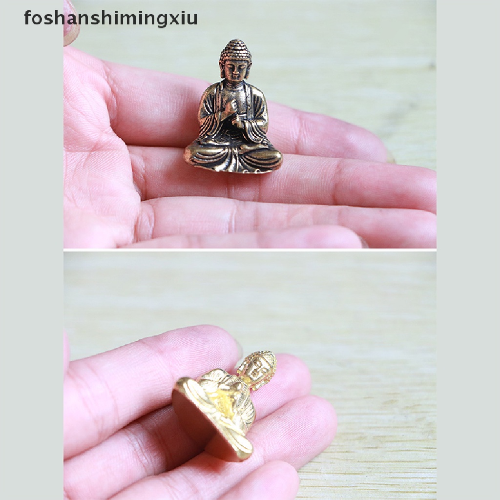 foshanshimingxiu Pure brass miniature shakyamuni Buddha decoration home