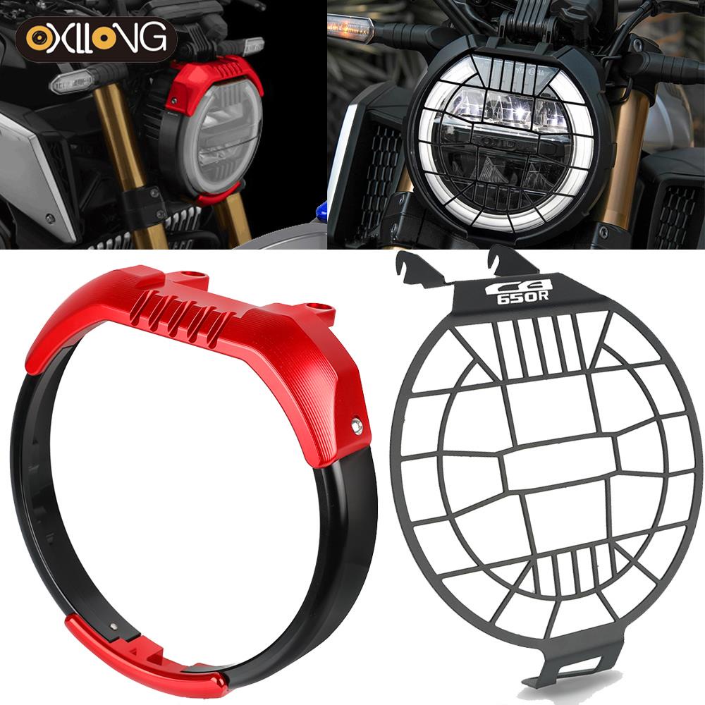 Motorcycle CNC Headlight Protector Grille Guard frame Cover Protection ...