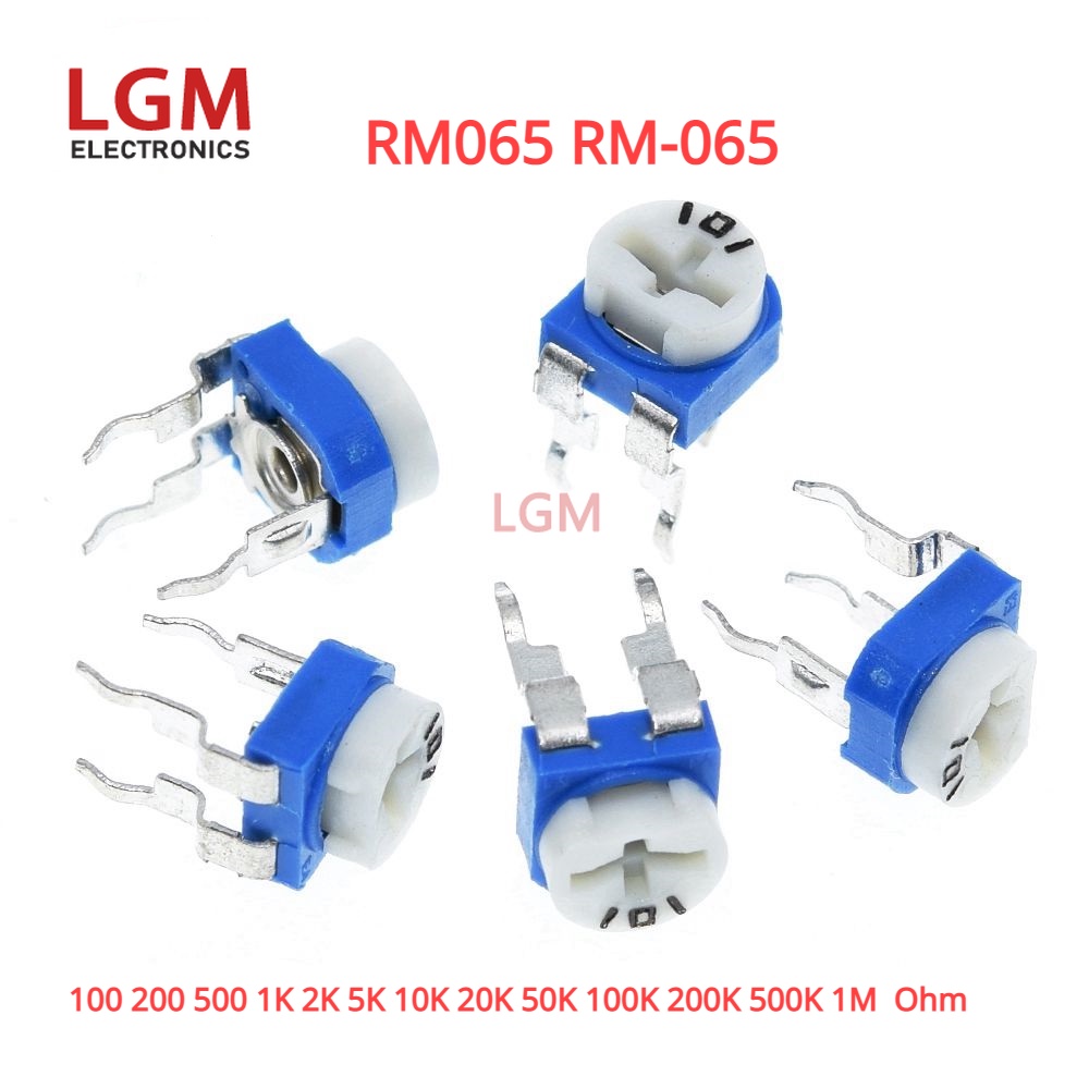 Resistori Variabili 200K Ohm 20pcs Potenziometri Trimmer RM065 - Valori Variabili Da 100 Ohm A 1M Ohm Per Elettronica Trimpot RM065 - Foto 8