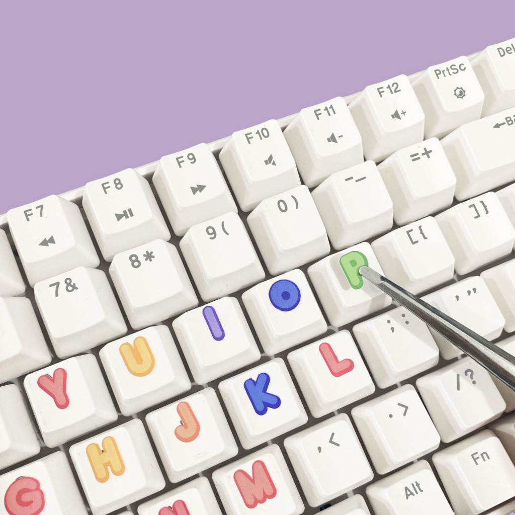 [Keyboard Stickers] Cartoon Cute Keyboard Stickers Letter Stickers Button Stickers Letters and