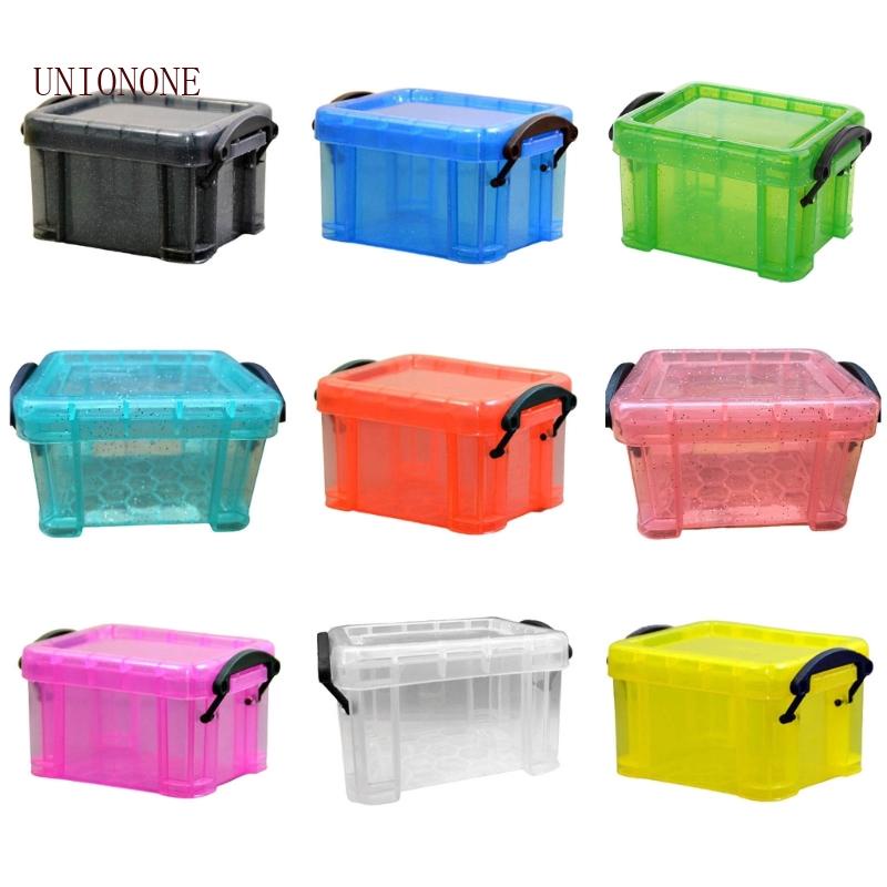 ONE Small Plastic Container Mini Beads Organizer with Lock Lid Portable ...
