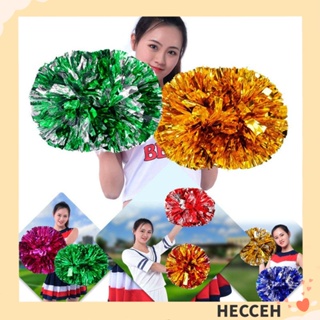 2 Pairs Plastic Cheerleader Cheerleading Pom Poms for Party Costume Fancy  Dress Dance and Sport Party Dance 