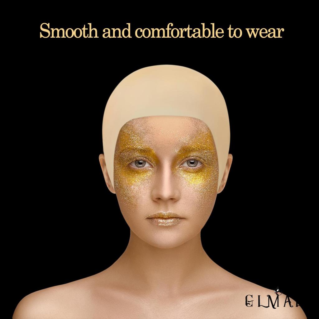 GMLBald Cap Flexible Latex Bald Head Cap Wig Halloween Headwear Party