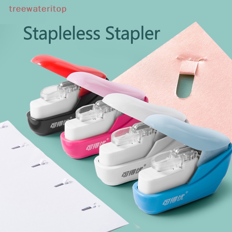 RP Book Paper Stapling Mini Portable Stapleless Stapler School Office ...