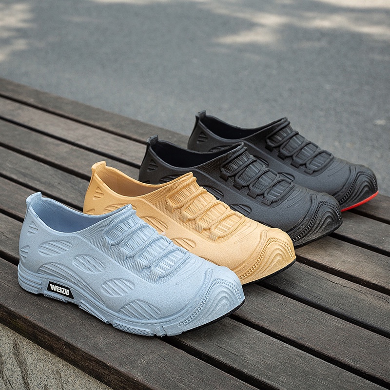 Anti slip Rain Boots Men Women Waterproof Shoes Short Tube Fashion Student Rain Boots Anti slip Kitchen Work Shoes Couple Shoes Rainproof Rubber Shoes Shopee Philippines