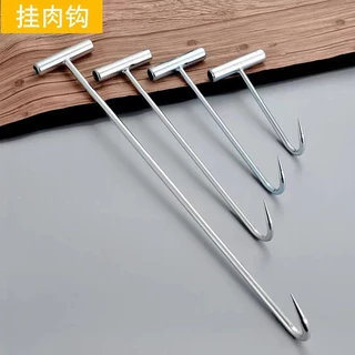 2 Pcs Stainless Steel Meat Hook Utility T Shaped Hanging Hook Ham