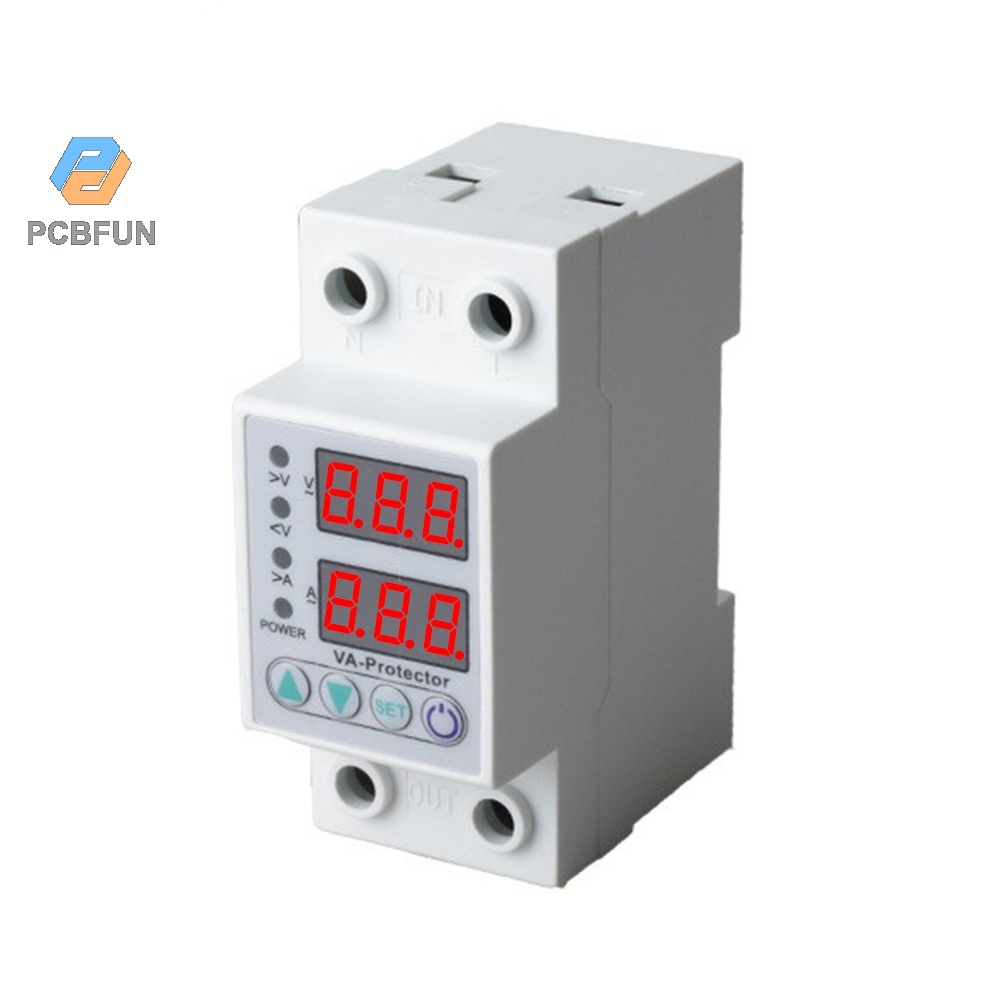 Pcbfun Din Rail Over Voltage Current Under Voltage Protective Device ...