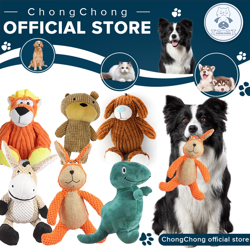 [CHONG CHONG] 30cm Dog Squeaky Chewing Toy Plush Sound Toys for Puppy ...