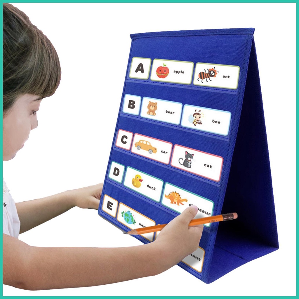 Classroom Pocket Chart Organizer Double Sided Table Pocket Charts