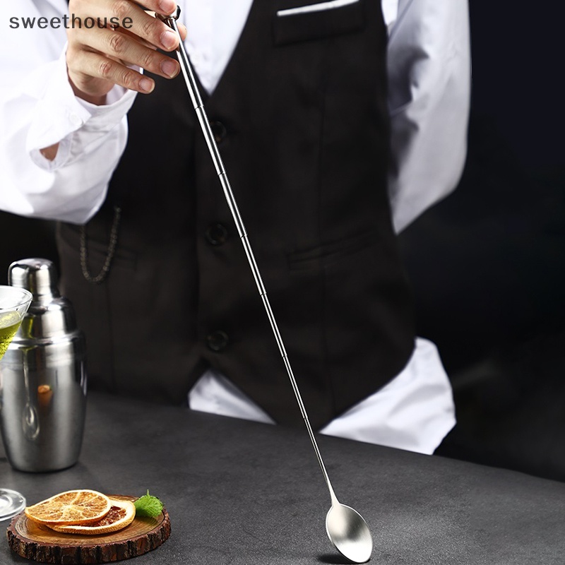 Sweethouse Stainless Steel Long Telescopic Stirring Spoon Stretchable ...