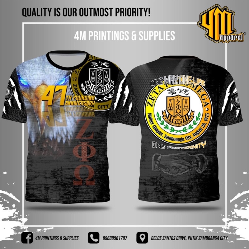 Zeta Phi Omega Tshirt 47th Anniversary Full Sublimation 2023 47th ZETA ...