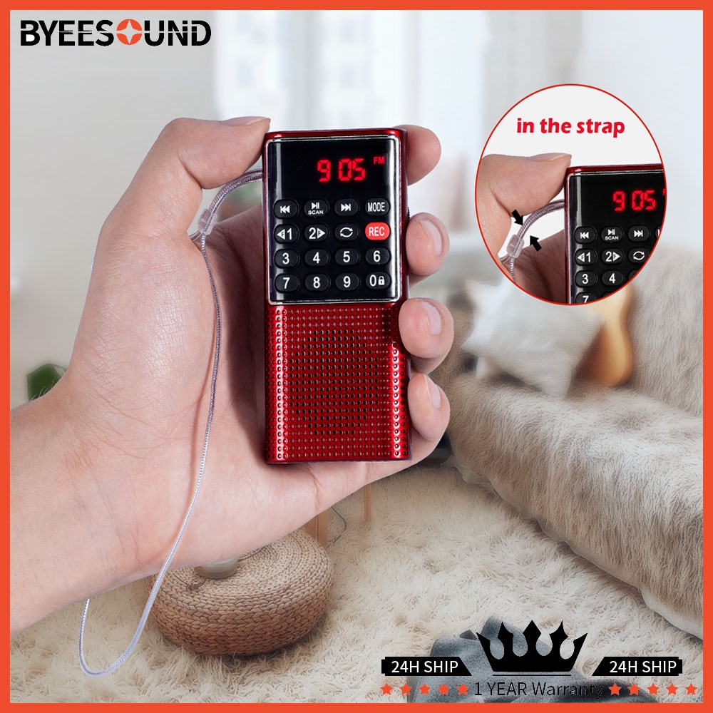 Mini Portable Pocket FM Radio Handheld MP3 Walkman Radios with Recorder ...