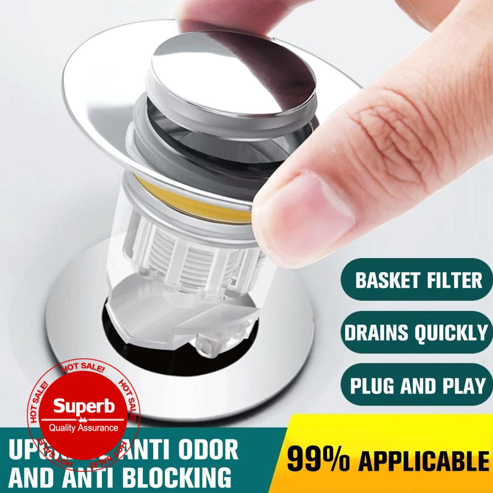 Universal Stainless Steel Basin PopUp Bounce Core Strainer Catcher