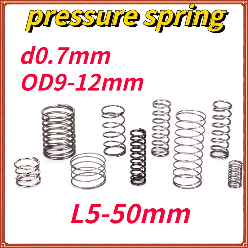 【XNY】d0.7mm compression spring SUS304 stainless OD9-12mm length 5-50mm ...