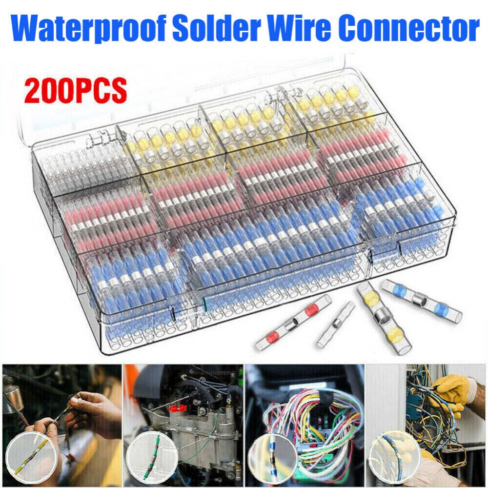 Good]Waterproof Solder Seal Sleeve Heat Shrink Butt Wire Connector Terminal (100 pcs