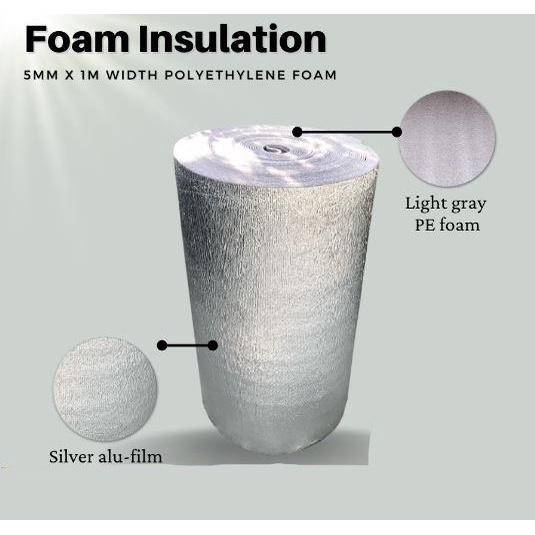 10mm X 100cm Foam Insulation Polyethylene Pe Foam Wrap Heat Packaging Insulation Insulator 3942