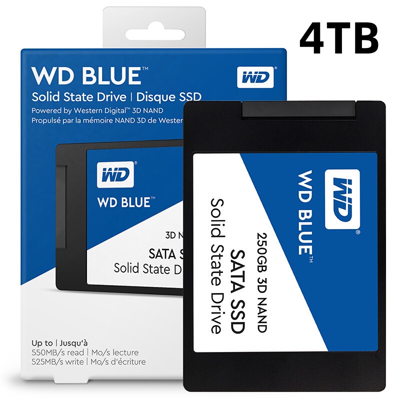 4TB WD Western Digital SSD 4TB/2TB/1TB Laptop SSD SATA3 Internal Solid  State Drive For Desktop PC