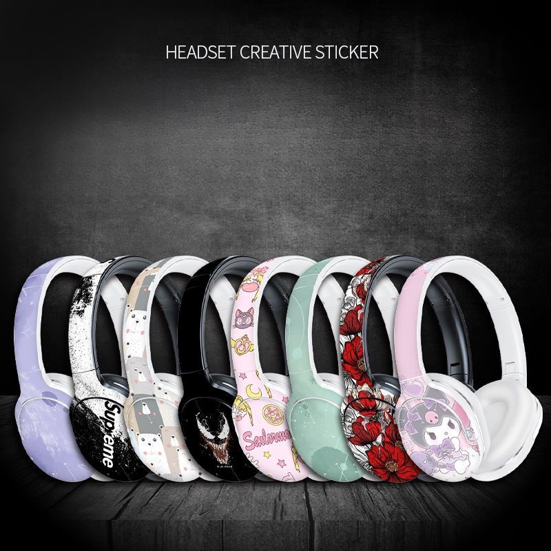 For BASEUS D02 Pro Headphone Decal Cartoon sticker Scratch Proof Film ...
