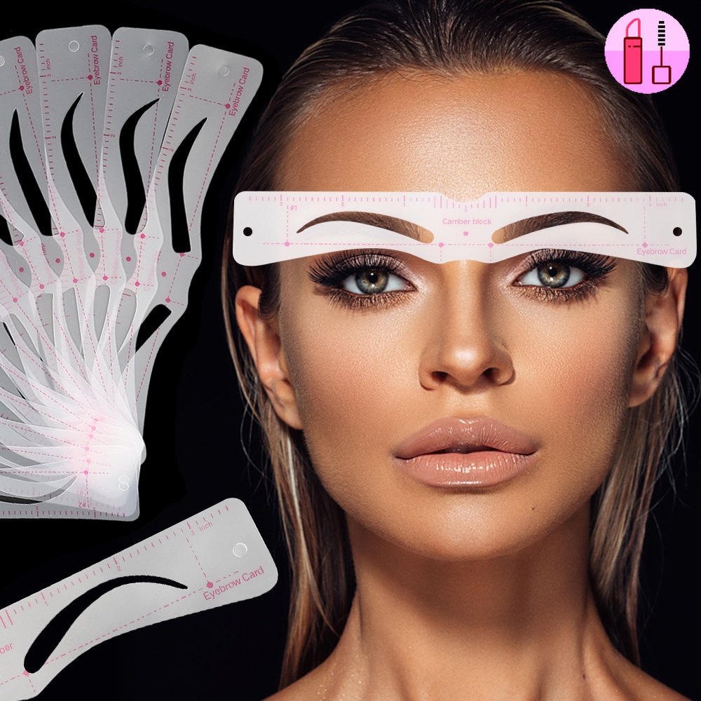 Reusable Plastic Eyebrow Stencil Card/PVC Size Annotation Exquisite