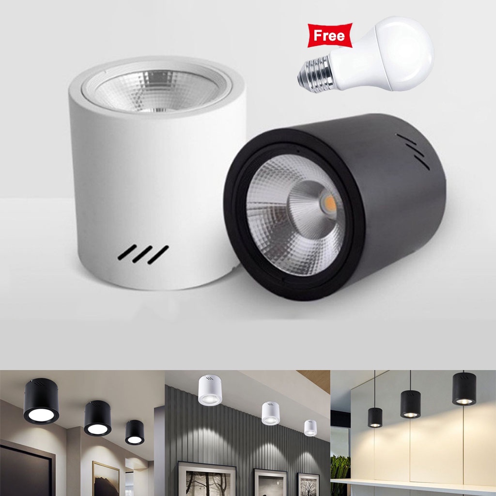 (Free Bulbs)Round surface downlights E27 Spot Light 3inch /4inch