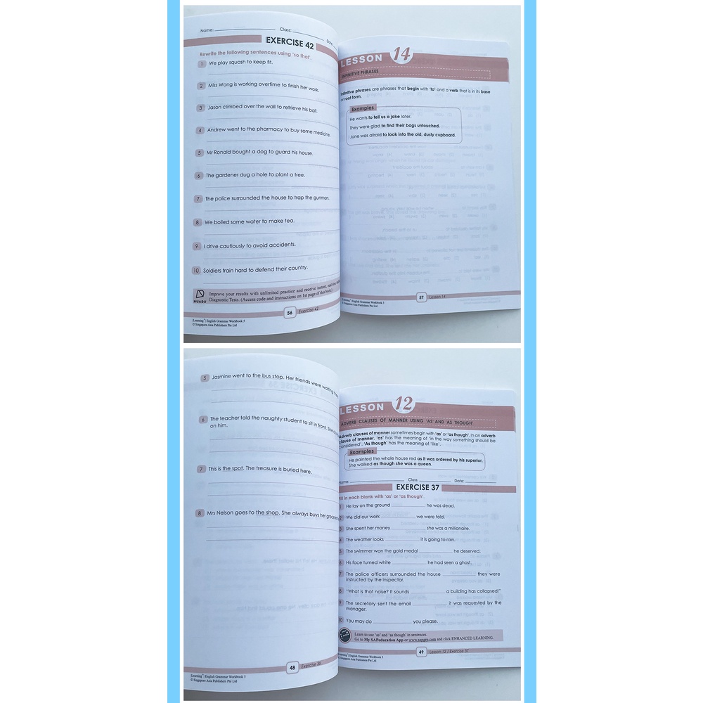 6Books SAP English Grammar Workbook for Children Singapore Exercise ...