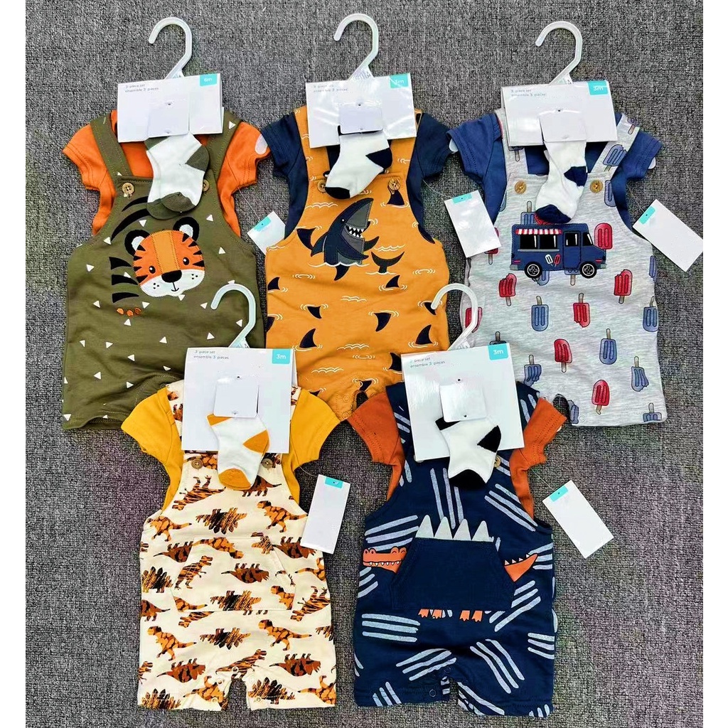 Baby Boy Cotton Jumper & Onesies Set Shopee Philippines