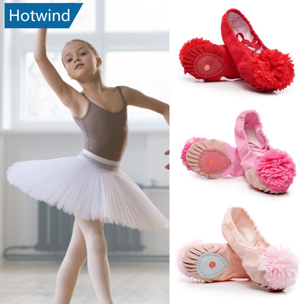 【HW】 Children's Dance Shoes Ballet Shoes Soft Sole Flower Dancing ...