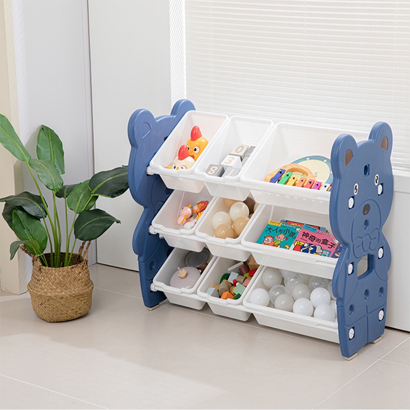 Children's Multifunctional Toy Storage Rack Baby Storage Rack Large Capacity Bookshelf Shopee
