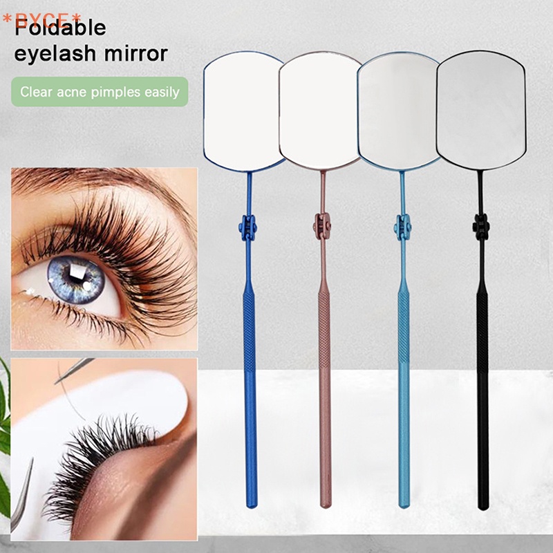 BYCE> Eyelash Mirror Magnifying Beauty Long Handle Mirror Extension