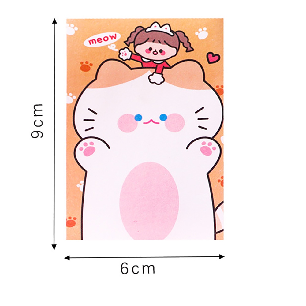 80 Sheet Cute Cartoon Girls Sticky Notes Student Notepad Message Post ...