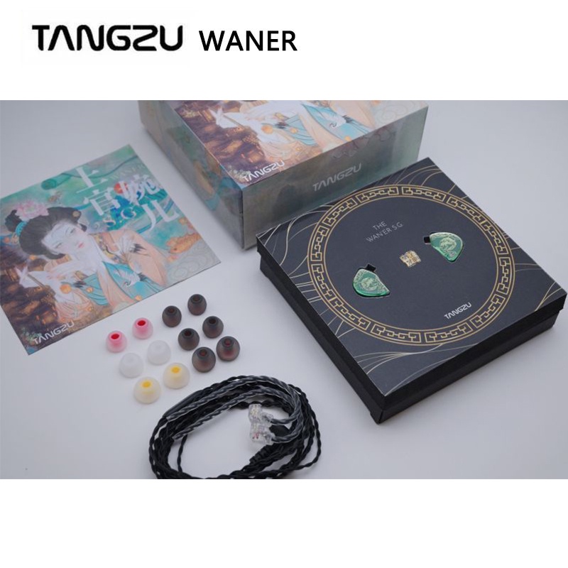TANGZU WANER Jade Green with Mic 10mm Dynamic Driver Earphone IEM 0.78 ...