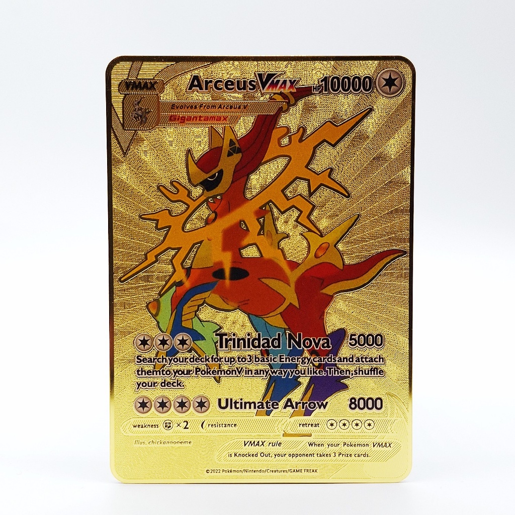 Arceus Metal Card Hp10000 Pokemon English Gold Iron Card Game gift ideas  for kids | Shopee Philippines