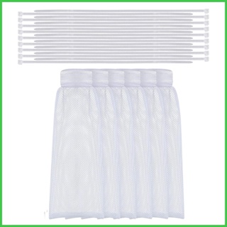 12Pcs Washing Machine Lint Traps Cable Ties Snare Filter Screen Stainless  Steel Mesh Household Laundry Washer with Nylon Cable Ties for Home 