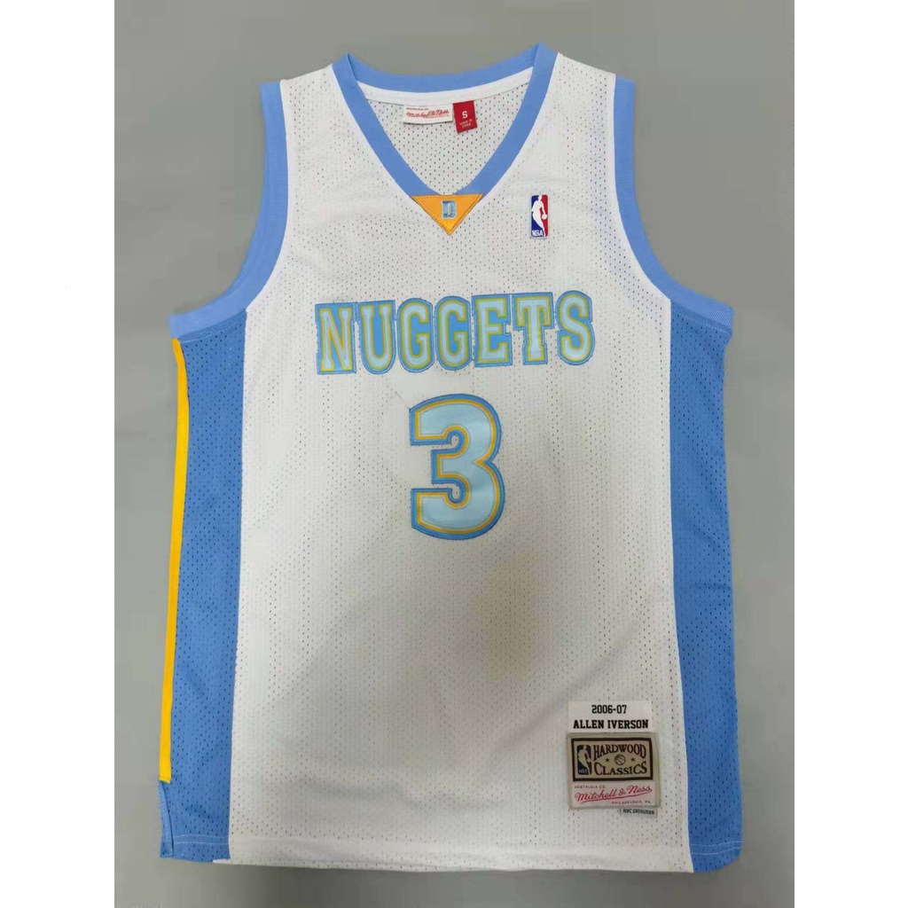 Top-selling Item] Carmelo Anthony Denver Nuggets Mitchell And Ness 2003-04 Hardwood  Classics Swingman 3D Unisex Jersey - Light Blue