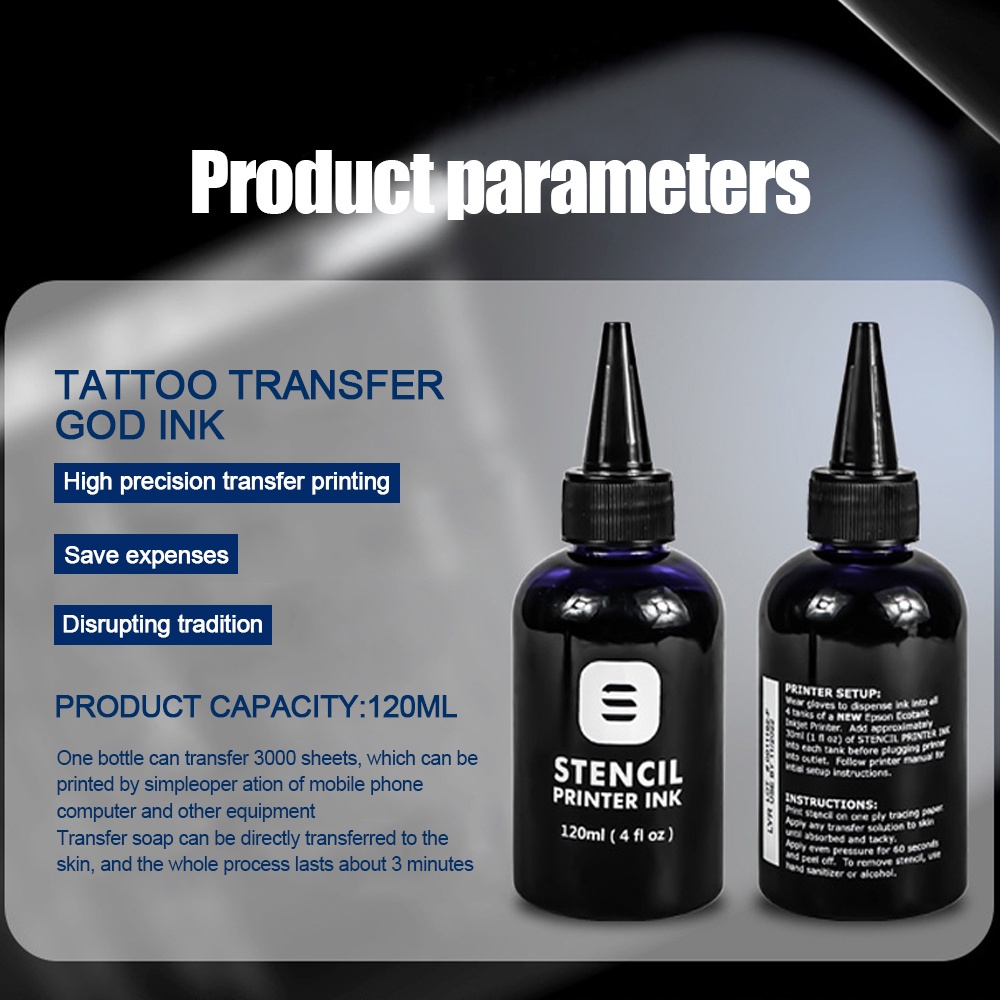 Tattoo Stencil Print Ink 4oz Transfer Tracing Paper A4 Inkjet Transfer ...