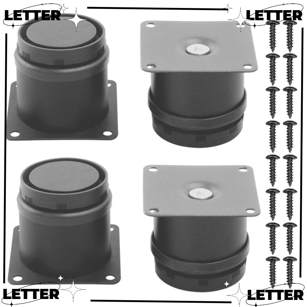 LET 4 Pcs Adjustable, 2 Inch/50mm Stainless Steel Furniture Legs