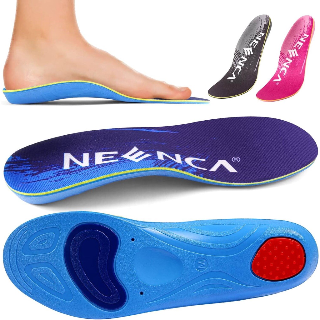 NEENCA Arch Support Insoles Relief for Plantar Fasciitis Heel Spurs Flat Feet Orthotic Inserts
