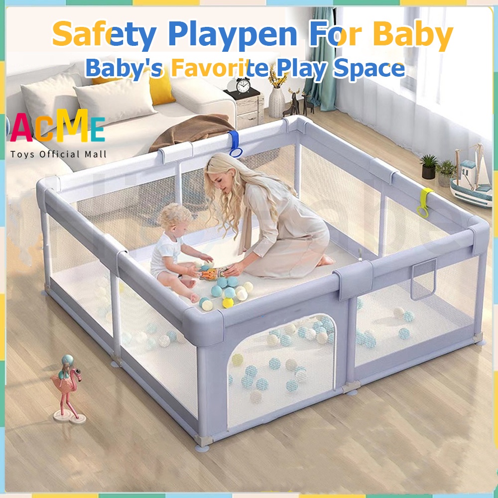 【low Freight】Playpen for Baby with Stainless Steel Frame Safety Playpen ...