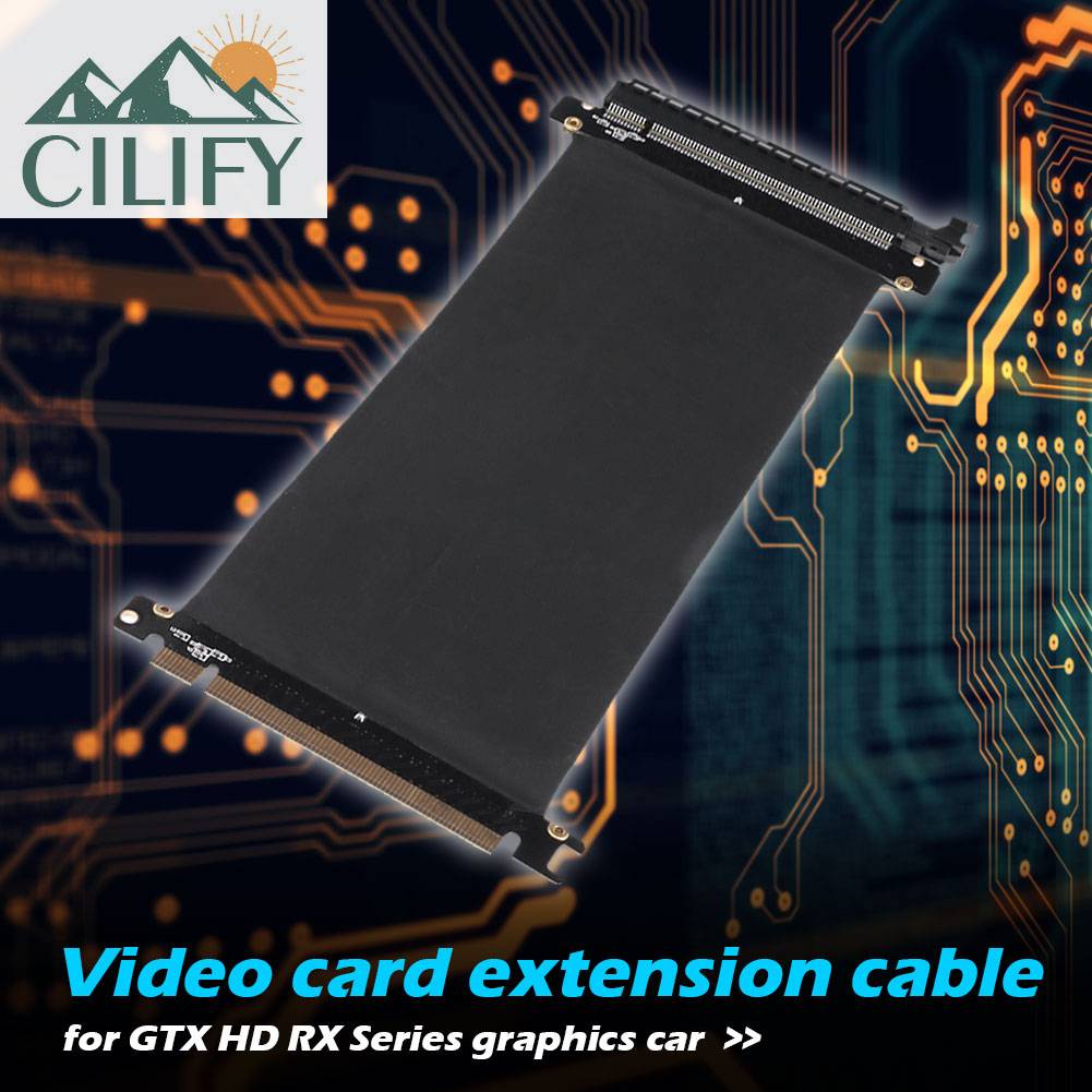 CILIFY PCIe 3.0 16X Extension Cable 180 Degree PCIe 16X to 16X Flexible