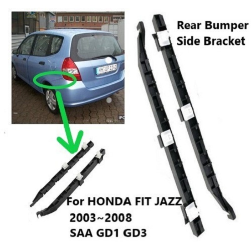a pair Rear Bumper Side Bracket Holder Spacer For HONDA FIT JAZZ SAA ...