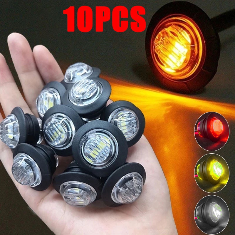 Hopkins Towing Solutions 3/4 In. 12V Round LED Clearance/Side Marker Light With Rubber Grommet, Red At Tractor Supply Co