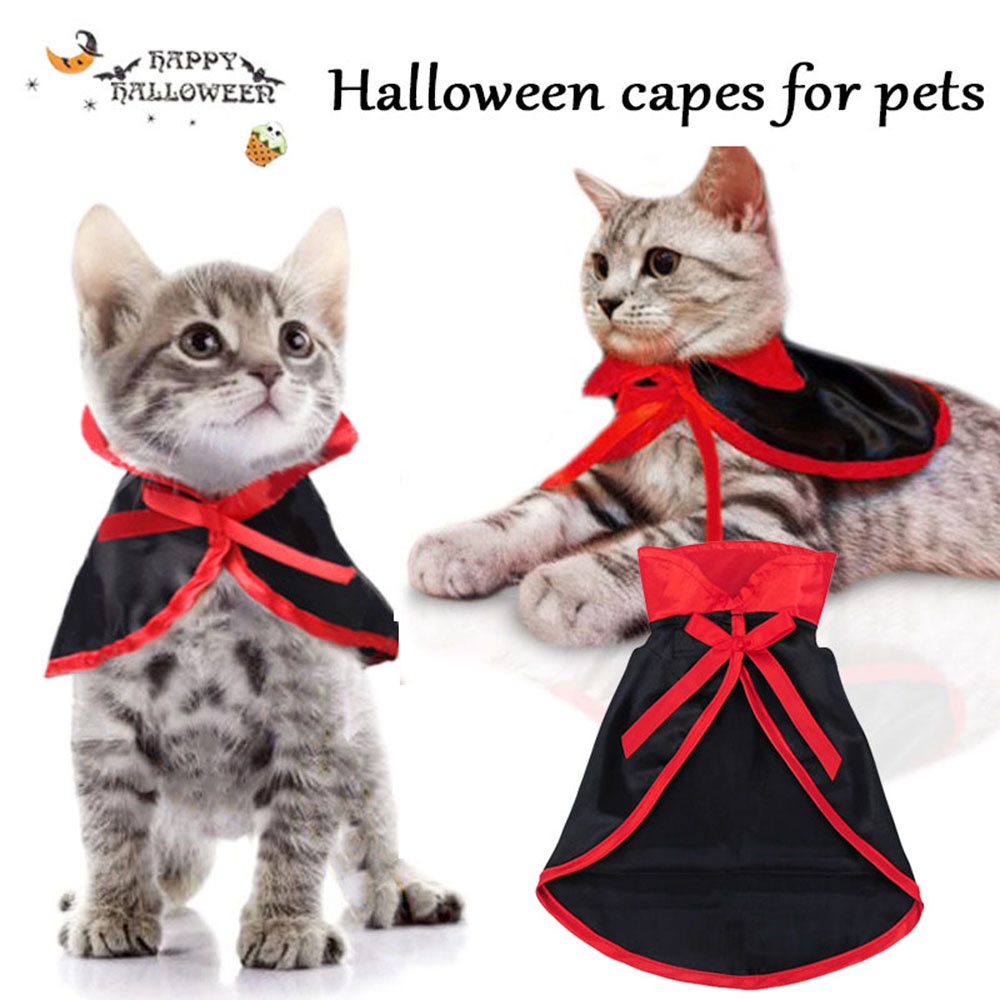 Halloween Pet Costumes Shawl Cat Fancy Dress Dogs Cats Cloak Cosplay