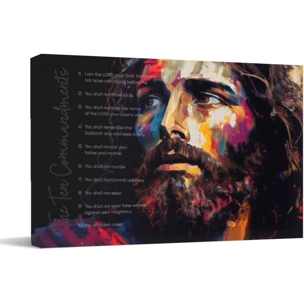 10 commandments wall art bible verse Christian Wall Art prints Jesus ...